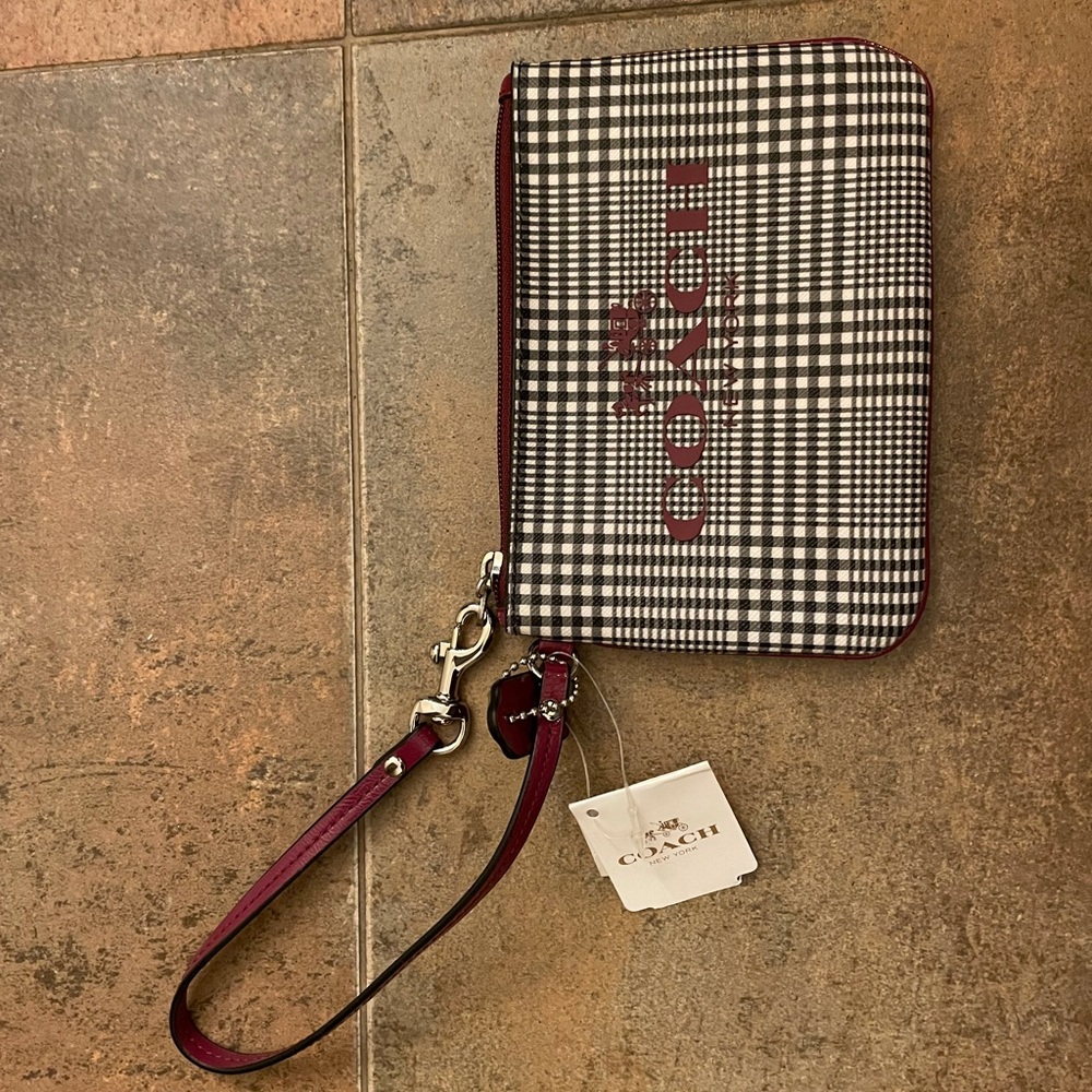 Vintage Coach Plaid Wallet.